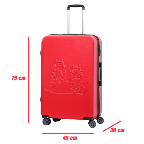 Biggdesign Cats Koffer Hartschalenkoffer Groß Rot