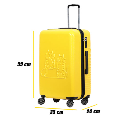 Biggdesign Cats Suitcase Small Yellow