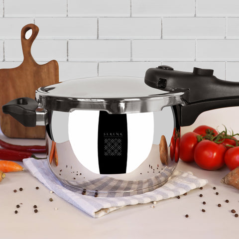 Serenk Definition pressure cooker, pressure cooker with 3 cooking levels, 5 L