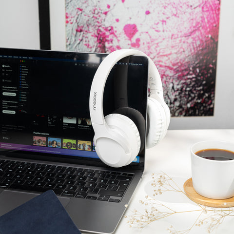 Moodix KO23NB1701W ANC Bluetooth On-Ear-Kopfhörer, Weiß