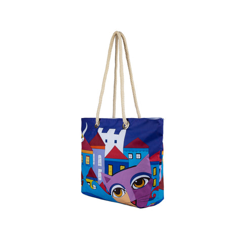 Biggdesign Owl and City Beach and shopping bag, beach bag