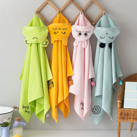 Milk&amp;Moo Chancin Baby hooded velvet bath towel