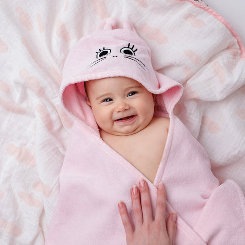 Milk&amp;Moo Chancin Baby hooded velvet bath towel