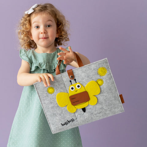 Milk&amp;Moo Buzzy Bee activity board for toddlers