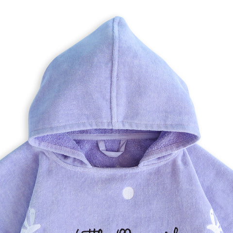 Milk&amp;Moo Children's Little Mermaid Poncho and Slippers Set, Purple