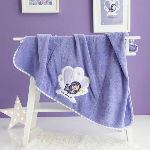 Milk&amp;Moo Little Mermaid baby blanket, breathable from 0 months
