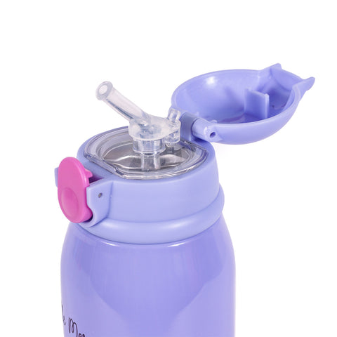 MILK&MOO Stahl-Kindertrinkflasche mit Tasche Meerjungfrau 550 ml