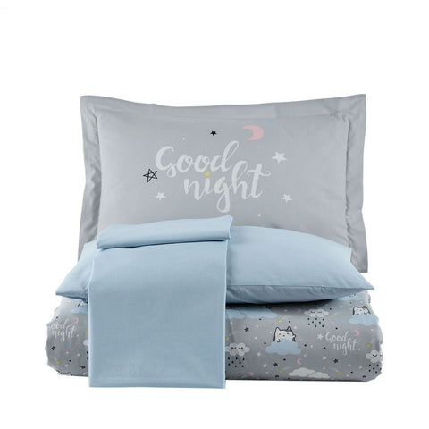Hobby Daisy Grey – Poplin Studio Bettbezug-Set