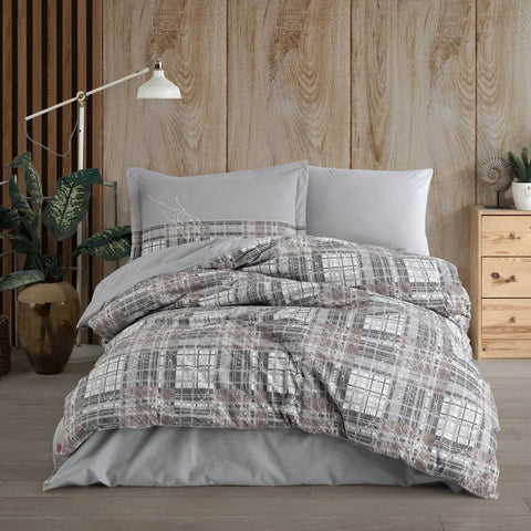 Hobby Lucia Grey – Poplin Studio Einzelbettbezug-Set
