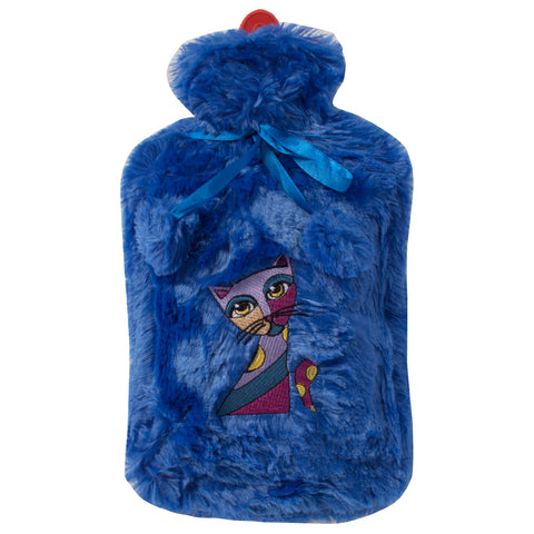 Biggdesign Blue Owl and City hot water bottle
