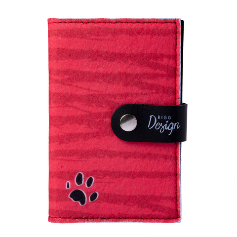BiggDesign Dogs felt passport cover, red