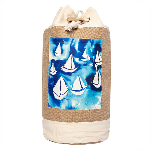 Anemoss Marine Collection Sailboats jute bag