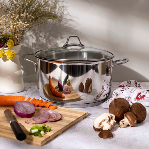 Serenk Modernist cooking pot, casserole dish, stainless steel pot, Ø 24 cm - 4.3 L