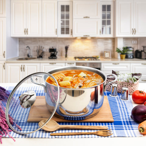 Serenk Modernist cooking pot, casserole dish, stainless steel pot, Ø 24 cm - 4.3 L