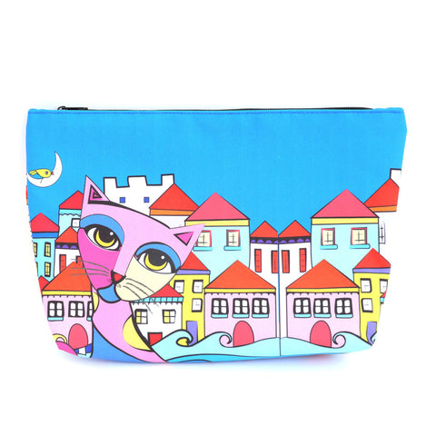 Biggdesign Owl And City transparente Tragetasche mit Innentasche