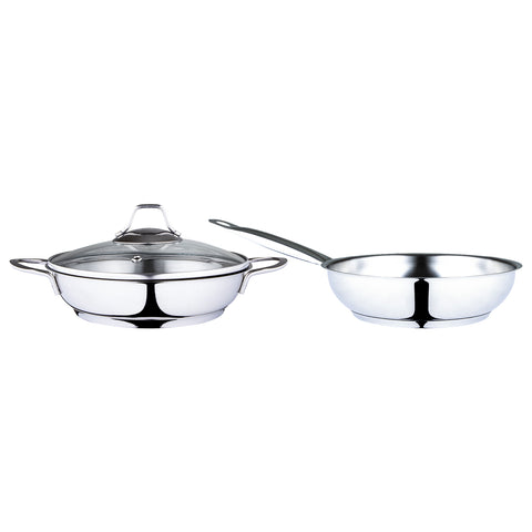Serenk Modernist pan set, stainless steel pan, serving pan, Sahan