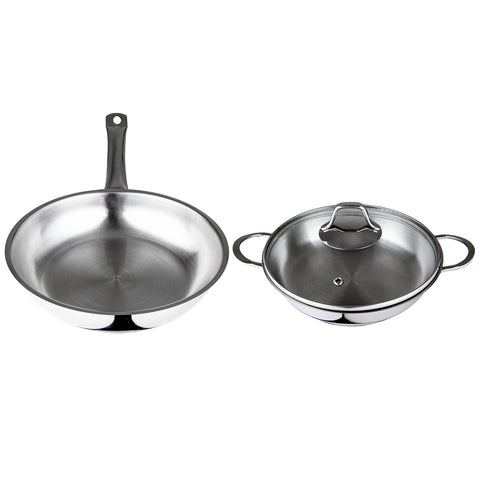 Serenk Modernist pan set, stainless steel pan, serving pan, Sahan