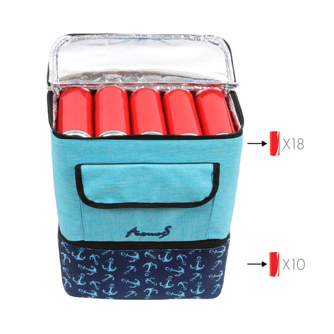 Anemoss Sailboat Cooler Backpack, Blue, 17 L