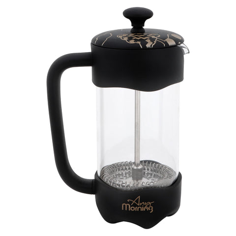 Any Morning FY92 French Press Coffee Maker, 350 ml, Black