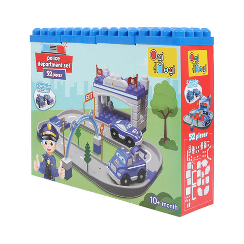 Ogi Mogi Toys Police Station Set Toys from 3 Years 52 Pieces