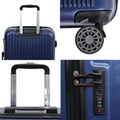 Biggdesign Ocean suitcase set suitcase set 3 pieces hard shell blue