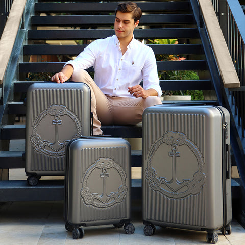 Biggdesign Ocean suitcase set suitcase set 3 pieces hard shell gray