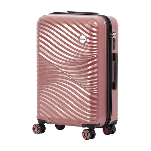 Biggdesign Moods Up Suitcase Small Hard Shell ABS Light Rose Gold