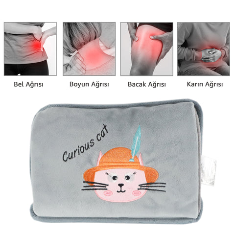 Biggdesign Cats Curious Cat Electric Hot Water Bottle