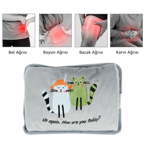 Biggdesign Cats Greeting Cat Electric Hot Water Bottle