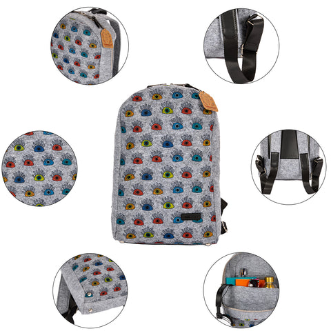 Biggdesign My Eyes on You Rucksack aus Filz, Bunt