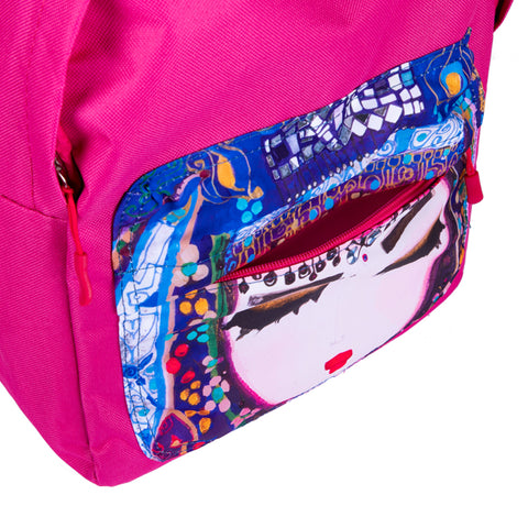 Biggdesign Blue Water Backpack, Fuchsia