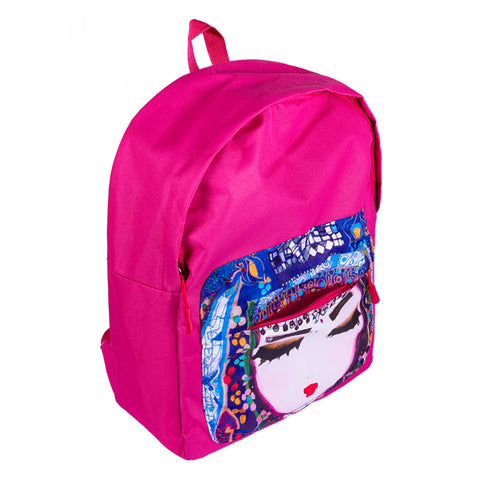 Biggdesign Blue Water Backpack, Fuchsia