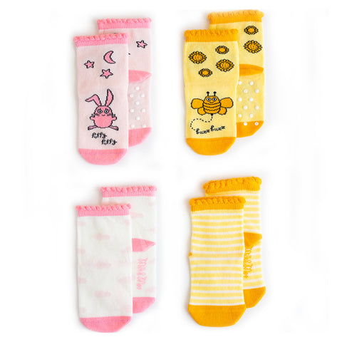 Milk&amp;Moo Buzzy Bee and Chancin 2 pairs of baby socks 0-12 months