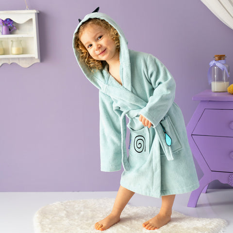 Milk&amp;Moo Sangaloz children's velvet bathrobe with hood