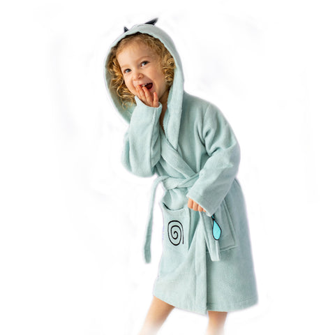 Milk&amp;Moo Sangaloz children's velvet bathrobe with hood
