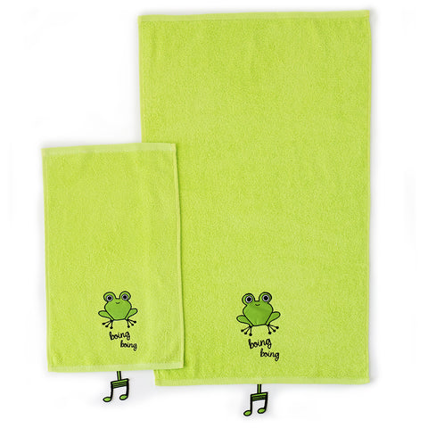 Milk&amp;Moo Cacha Frog children's towel set of 2