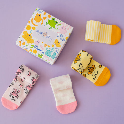 Milk&Moo Buzzy Bee and Chancin 4 Paar Socken für Mutter