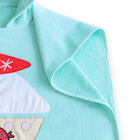 Milk&amp;Moo Sailor Octopus bath poncho children's turquoise