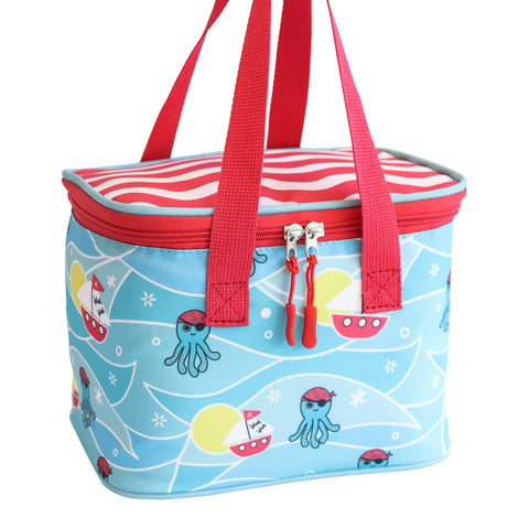 Milk&amp;Moo lunch box, lunch bag, lunch box, cooler bag, turquoise/red