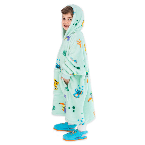 Milk&Moo Little Mermaid Tragbare Decken-Hoodie Kinder Jungen Mädchen Grün