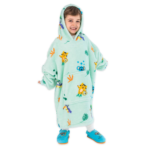 Milk&Moo Little Mermaid Tragbare Decken-Hoodie Kinder Jungen Mädchen Grün