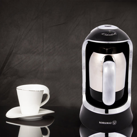 Korkmaz A860-07 Kahvekolik Türkisches Kaffeemaschine Schwarz/Chrom